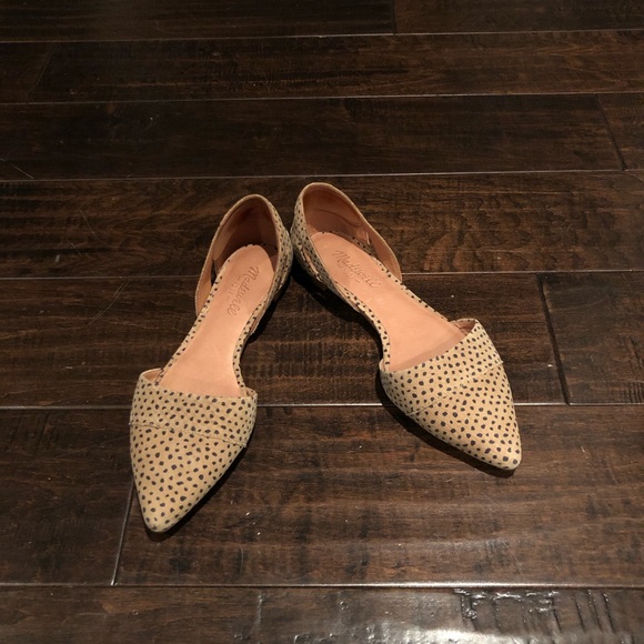 Madewell Shoes - Madewell Suede Leopard D’Orsay Flats